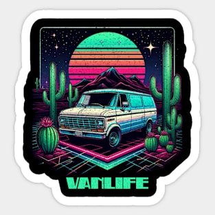 Retro desert Vanlife Sticker